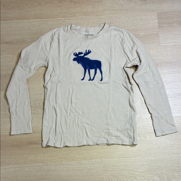 abercrombie kids Other - Abercrombie Kids Cream Textured Waffle Knit Top 15/16